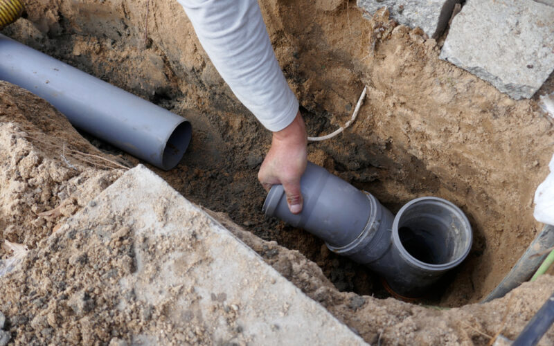 Laying,And,Installation,Of,A,Sewer,Pipe