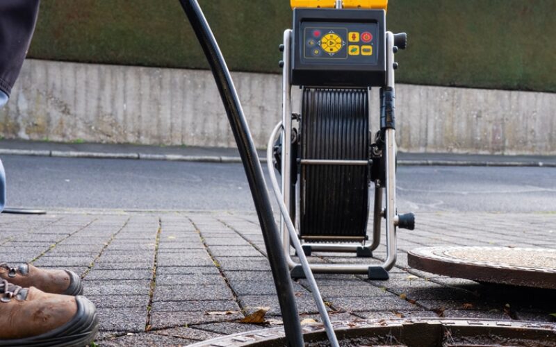 A,Drain,Cleaning,Company,Checks,A,Blocked,Drain,With,A